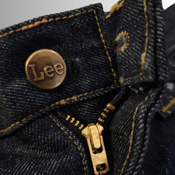 Vintage x 60s Lee Flare Bell Bottom Dark Wash Jean - Picture 6 of 8